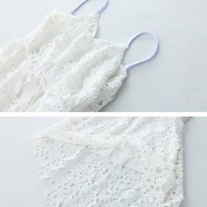 Adorable sheer white lace dress NWOT